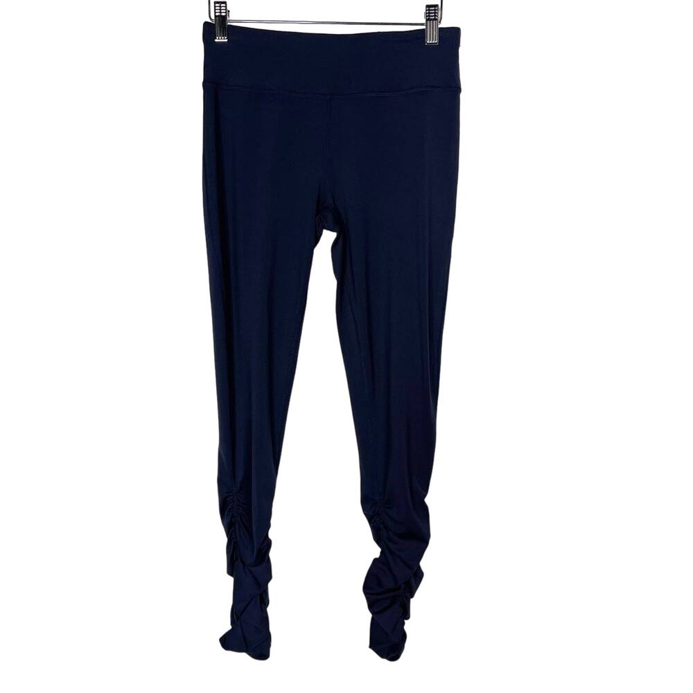 Sweaty Betty Small S Navy Blue All Day Ruched Hem 7/8 Length Leggings Workout